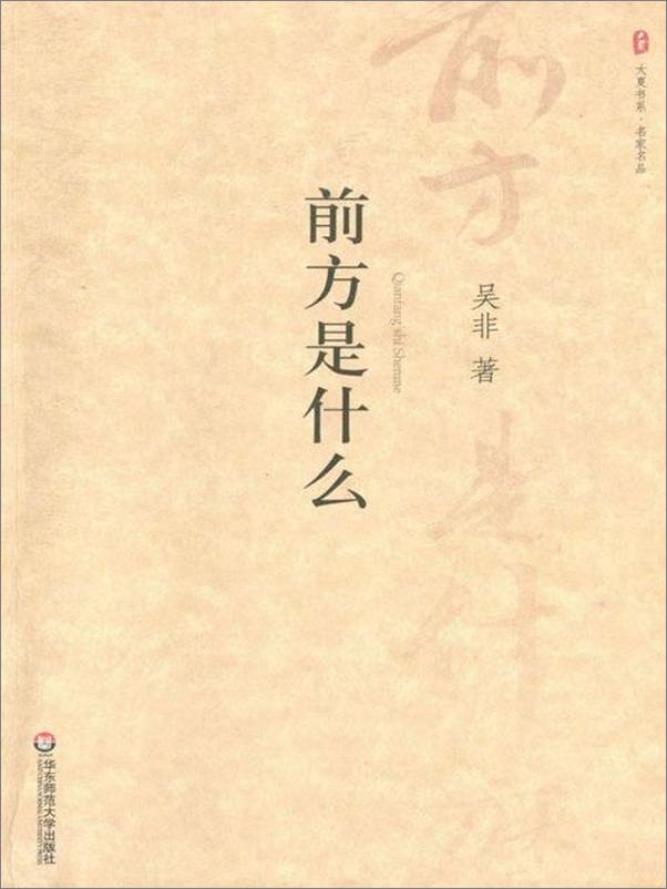 书籍《前方是什么-吴非》 - 插图1