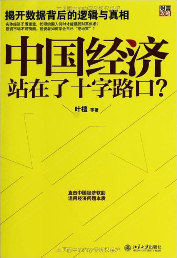 书籍《中国经济站在了十字路口 -叶檀》 - 插图1