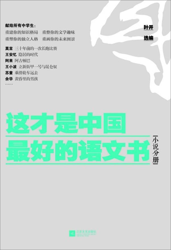 书籍《这才是中国最好的语文书( 小说分册 )-叶开》 - 插图1